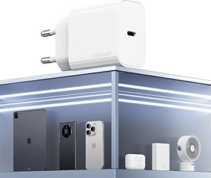 Ładowarka Usams USAMS Ład. siec. 1xUSB-C T65 PD20W (only head) PD Fast Charging biały/white CC226TC01 (US-CC226) 3