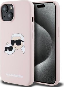 Karl Lagerfeld Karl Lagerfeld KLHMP15SSKCHPPLP iPhone 15 / 14 / 13 6.1" różowy/pink hardcase Silicone Karl & Choupette MagSafe 1