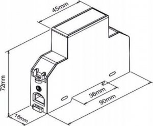 Orno Licznik energii elektrycznej Orno OR-WE-524 1-faz. 100A MID 1 moduł DIN TH-35mm PV 2