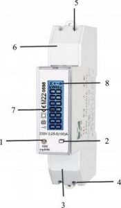 Orno Licznik energii elektrycznej Orno OR-WE-524 1-faz. 100A MID 1 moduł DIN TH-35mm PV 3