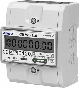 Orno Licznik energii elektrycznej Orno OR-WE-516 3-faz Port RS-485 Din TH-35mm biały 2