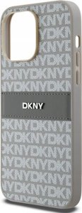 DKNY DKHCP14LPRTHSLE iPhone 14 Pro 6.1" beżowy/beige hardcase Leather Mono Stripe & Metal Logo 6