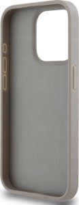 DKNY DKHCP15LPRTHSLE iPhone 15 Pro 6.1" beżowy/beige hardcase Leather Mono Stripe & Metal Logo 7