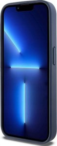 DKNY DKHCP15LPRTHSLB iPhone 15 Pro 6.1" niebieski/blue hardcase Leather Mono Stripe & Metal Logo 5