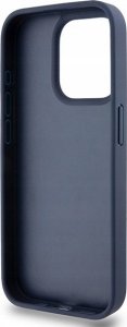 DKNY DKHCP15LPRTHSLB iPhone 15 Pro 6.1" niebieski/blue hardcase Leather Mono Stripe & Metal Logo 7