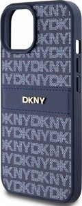 DKNY DKHCP15SPRTHSLB iPhone 15 / 14 / 13 6.1 niebieski/czarny hardcase Leather Mono Stripe & Metal Logo 6