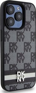 DKNY DKHCP15XPCPTSSK iPhone 15 Pro Max 6.7" czarny/black hardcase Leather Checkered Mono Pattern & Printed Stripes 4
