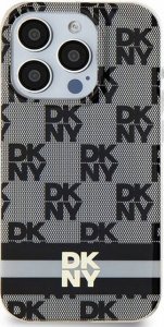 DKNY DKNY DKHMN61HCPTSK iPhone 11 / Xr 6.1" czarny/black hardcase IML Checkered Mono Pattern & Printed Stripes MagSafe 1
