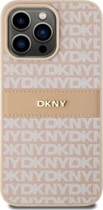 DKNY DKHCP15XPRTHSLP iPhone 15 Pro Max 6.7" różowy/pink hardcase Leather Mono Stripe & Metal Logo 3