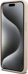 DKNY DKHCP15XPRTHSLP iPhone 15 Pro Max 6.7" różowy/pink hardcase Leather Mono Stripe & Metal Logo 5
