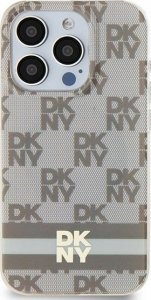 DKNY DKNY DKHMN61HCPTSE iPhone 11 / Xr 6.1" beżowy/beige hardcase IML Checkered Mono Pattern & Printed Stripes MagSafe 1