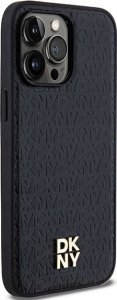 DKNY DKHMP14LPSHRPSK iPhone 14 Pro 6.1" czarny/black hardcase Leather Pattern Metal Logo MagSafe 4