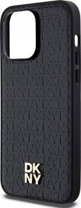 DKNY DKHMP14LPSHRPSK iPhone 14 Pro 6.1" czarny/black hardcase Leather Pattern Metal Logo MagSafe 6