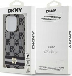 DKNY DKHMP14XHCPTSK iPhone 14 Pro Max 6.7" black hardcase IML Checkered Mono Pattern & Printed Stripes MagSafe 8