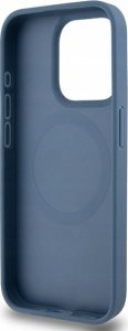 DKNY DKHMP15LPSHRPSB iPhone 15 Pro 6.1" niebieski/blue hardcase Leather Monogram Pattern Metal Logo MagSafe 7
