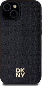 DKNY DKNY DKHMP15SPSHRPSK iPhone 15 / 14 / 13 6.1" czarny/black hardcase Leather Pattern Metal Logo MagSafe 1