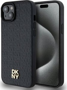 DKNY DKNY DKHMP15MPSHRPSK iPhone 15 Plus / 14 Plus 6.7" czarny/black hardcase Leather Monogram Pattern Metal Logo MagSafe 1