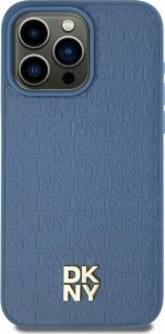 DKNY DKNY DKHMP15SPSHRPSB iPhone 15 / 14 / 13 6.1" niebieski/blue hardcase Leather Pattern Metal Logo MagSafe 1