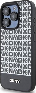 DKNY DKHMP15XPSOSPK iPhone 15 Pro Max 6.7" czarny/black hardcase Leather Printed Pattern Metal Logo MagSafe 2