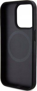 DKNY DKHMP15XPSOSPK iPhone 15 Pro Max 6.7" czarny/black hardcase Leather Printed Pattern Metal Logo MagSafe 7