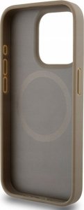 DKNY DKHMP15XPSOSPW iPhone 15 Pro Max 6.7" brązowy/brown hardcase Leather Printed Pattern Metal Logo MagSafe 7