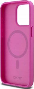 DKNY DKHMP15XPSHRPSP iPhone 15 Pro Max 6.7" różowy/pink hardcase Leather Monogram Pattern Metal Logo MagSafe 7