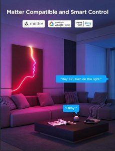 Taśma LED Govee Govee Neon 2 MATTER ohebný LED pásek (5m) - RGBIC 4