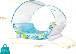 Intex Pływająca wyspa z daszkiem tropical 56294EU 25726 5