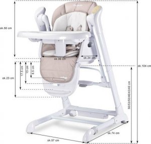 Caretero KRZESEŁKO + HUŚTAWKA INDIGO BLACK WINE 3