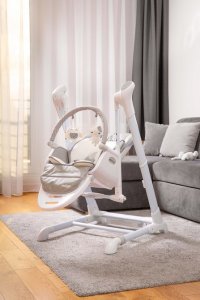 Caretero KRZESEŁKO + HUŚTAWKA INDIGO BLACK WINE 5