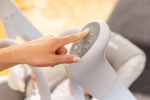 Caretero KRZESEŁKO + HUŚTAWKA INDIGO BLACK GREEN 11