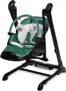 Caretero KRZESEŁKO + HUŚTAWKA INDIGO BLACK GREEN 19