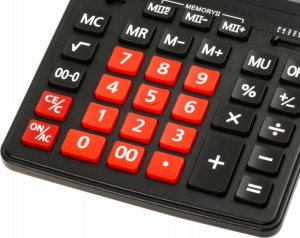 Kalkulator Eleven ELEVEN kalkulator biurowy czarny z pomarańczową klawiaturą numeryczną CDB1201BK-OR 5