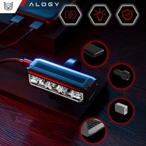 Alogy Lampka rowerowa przednia halogen LED światło oświetlenie roweru na przód rower kierownicę Mocna 900lm Alogy 610 czarna 15