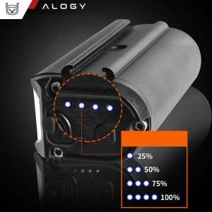 Alogy Lampka rowerowa przednia halogen LED światło oświetlenie roweru na przód rower kierownicę Mocna 900lm Alogy 610 czarna 16