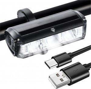 Alogy Lampka rowerowa przednia halogen LED światło oświetlenie roweru na przód rower kierownicę Mocna 900lm Alogy 610 czarna 18