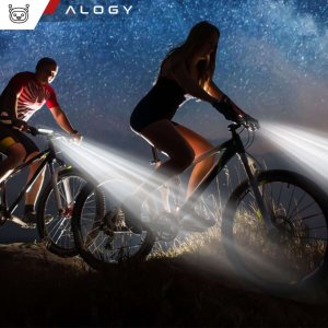 Alogy Lampka rowerowa przednia halogen LED światło oświetlenie roweru na przód rower kierownicę Mocna 900lm Alogy 610 czarna 8