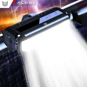 Alogy Lampka rowerowa przednia halogen LED światło oświetlenie roweru na przód rower kierownicę Mocna 900lm Alogy 610 czarna 10