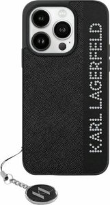 Karl Lagerfeld Karl Lagerfeld KLHCP15LPSAKDGCK iPhone 15 Pro 6.1" czarny/black hardcase Saffiano Rhinestones & Charm 1