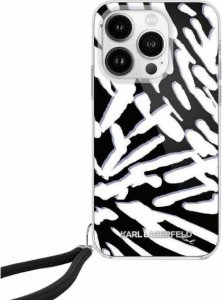 Karl Lagerfeld Karl Lagerfeld KLHCP15LHZBPKCCK iPhone 15 Pro 6.1" czarny/black hardcase IML Zebra Pattern & Cord 1