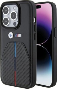 BMW Etui BMW BMHCP15L22NSTB Apple iPhone 15 Pro Stamped Tricolor Stripe czarny/black 1