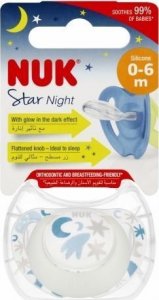 NUK 402299 SMOCZEK SILIKONOWY STAR NIGHT 0-6 1SZT 539429, 730718 1