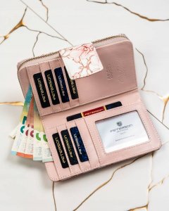 Peterson Duży, pionowy portfel damski ze skóry ekologicznej w kwiaty - Peterson NoSize 5