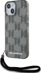 Karl Lagerfeld Etui Karl Lagerfeld KLHCP15SHKDPNSK Apple iPhone 15 / 14 / 13 hardcase IML Mono KL Pattern & Cord czarny/black 1