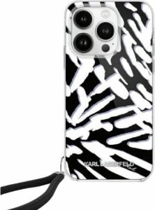 Karl Lagerfeld Etui Karl Lagerfeld KLHCP15SHZBPKCCK Apple iPhone 15 / 14 / 13 hardcase IML Zebra Pattern & Cord czarny/black 1