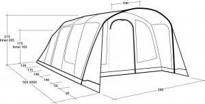 Namiot turystyczny Outwell Namiot 6-osobowy Outwell Moonhill 6 Air - blue Uniwersalny 2