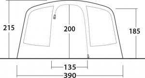 Namiot turystyczny Outwell Namiot 6-osobowy Outwell Moonhill 6 Air - blue Uniwersalny 6