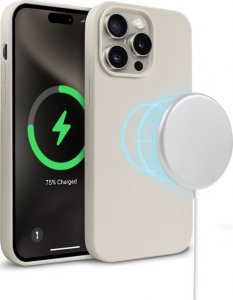Crong Etui Crong Color Cover Magnetic Apple iPhone 15 Pro MagSafe kamienny beż 4