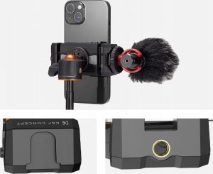 Kf Uchwyt Statywowy Mocowanie Statyw 1/4"" Do 220 Mm Iso Na Tablet Telefon K&f / Kf31.095 / Ms20 6