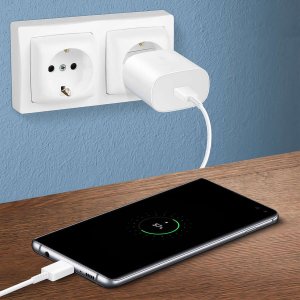 Ładowarka Samsung Oryginalna Ładowarka sieciowa USB-C Samsung 25W + Kabel Type C 180cm Premium Super Fast Charge Zestaw Biała 9